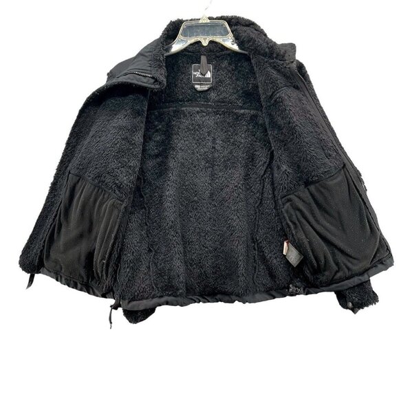 The North Face Women Plush Fleece XS Jacket Black Logo Toggles Polartec - Picture 7 of 10